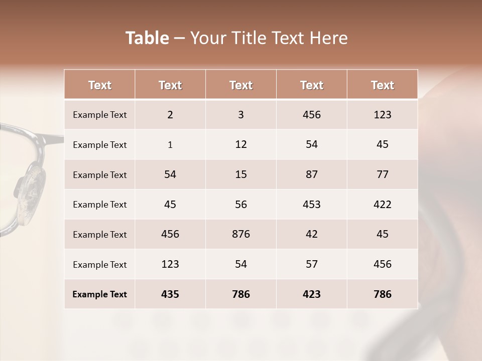 Optical Equipment Photography Glasses PowerPoint Template