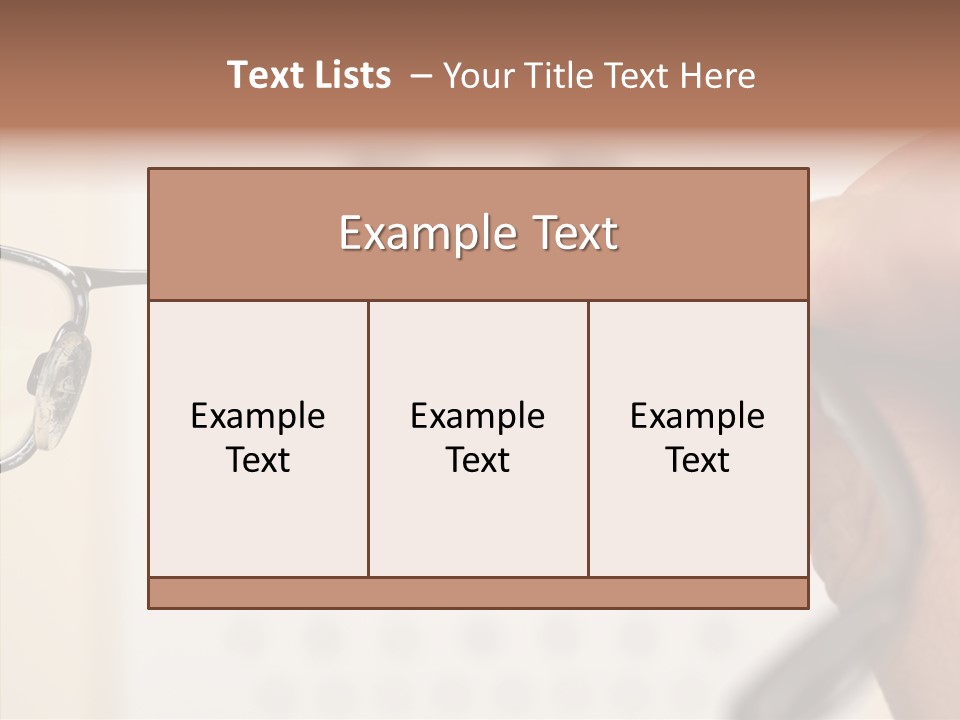 Optical Equipment Photography Glasses PowerPoint Template