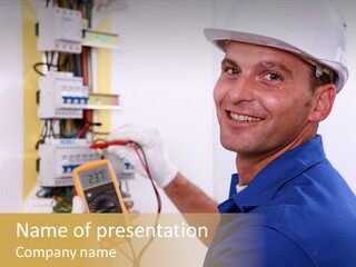 Repair Electrical Human PowerPoint Template