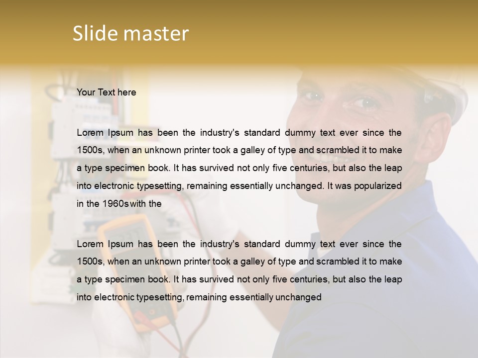 Repair Electrical Human PowerPoint Template