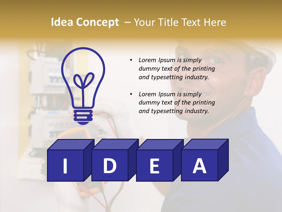 Repair Electrical Human PowerPoint Template