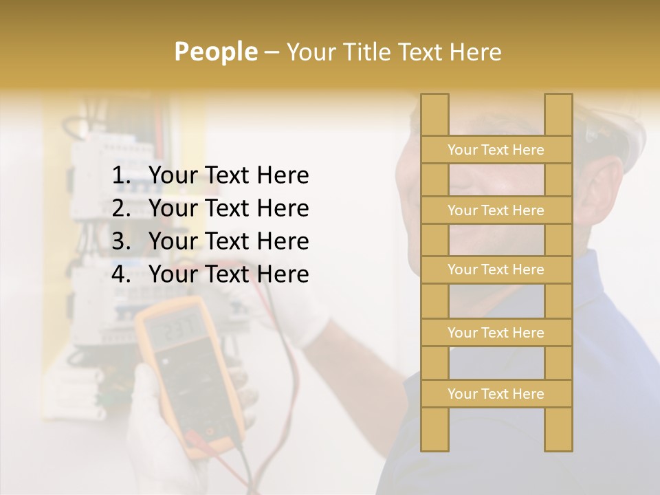 Repair Electrical Human PowerPoint Template