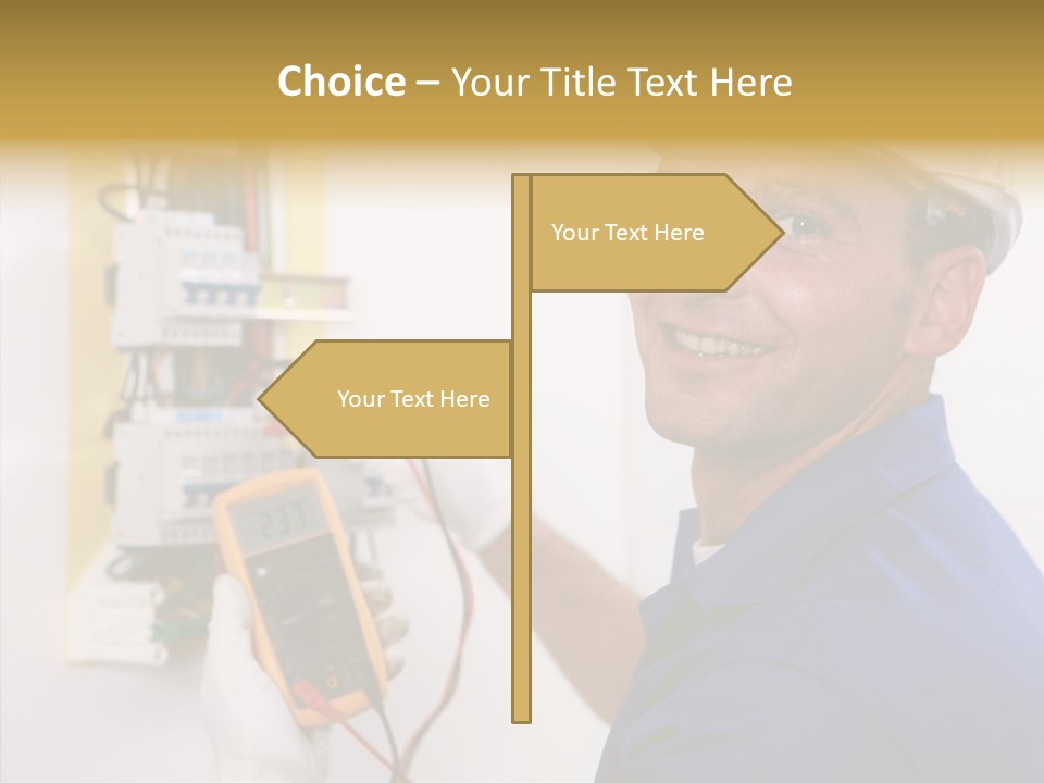 Repair Electrical Human PowerPoint Template