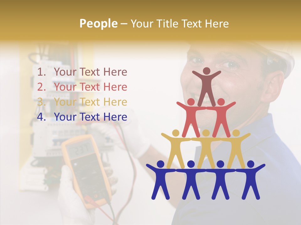 Repair Electrical Human PowerPoint Template
