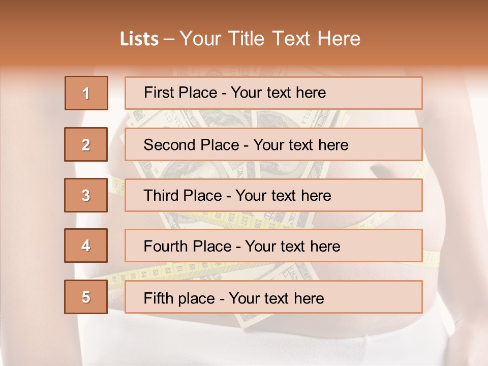 Cost Abdomen Woman PowerPoint Template