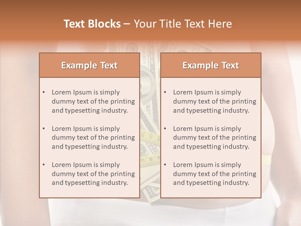Cost Abdomen Woman PowerPoint Template