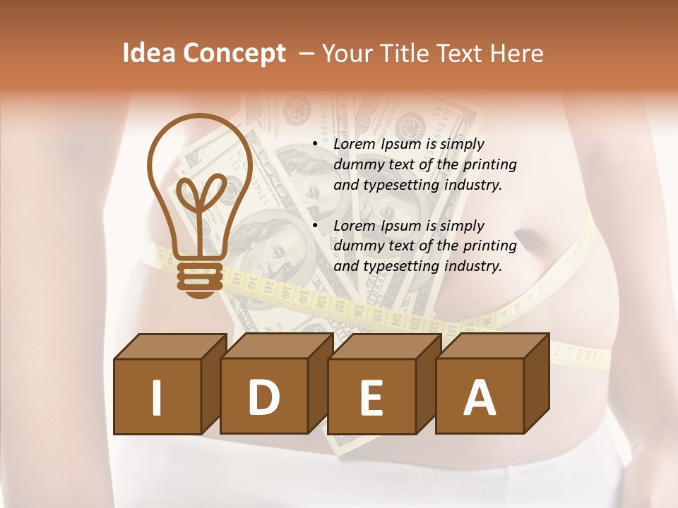 Cost Abdomen Woman PowerPoint Template