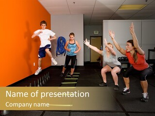 Course Exercise Teenagers PowerPoint Template