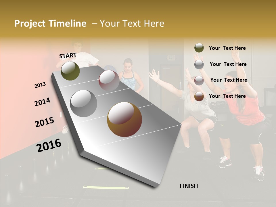 Course Exercise Teenagers PowerPoint Template