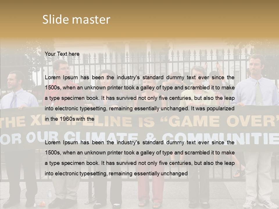 Disobedience District Demonstrator PowerPoint Template