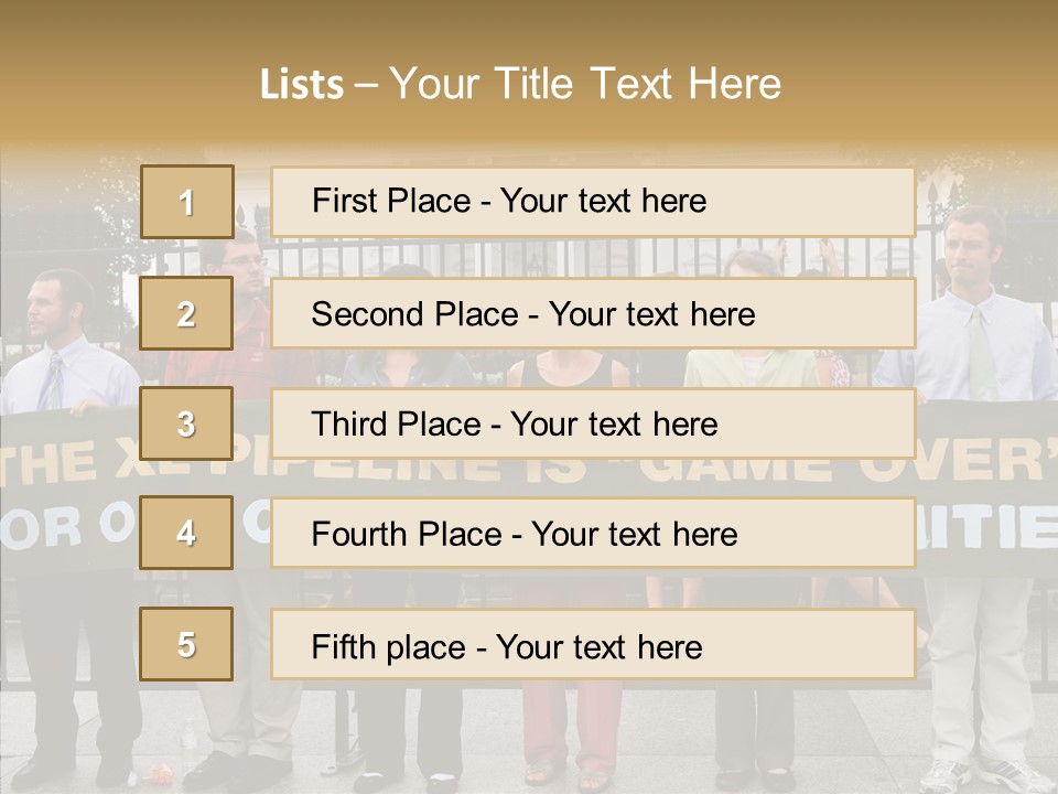 Disobedience District Demonstrator PowerPoint Template