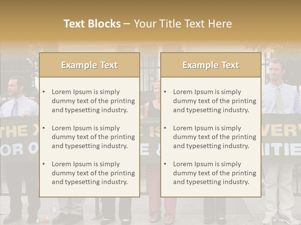 Disobedience District Demonstrator PowerPoint Template