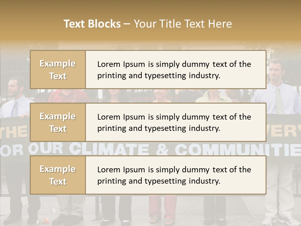 Disobedience District Demonstrator PowerPoint Template