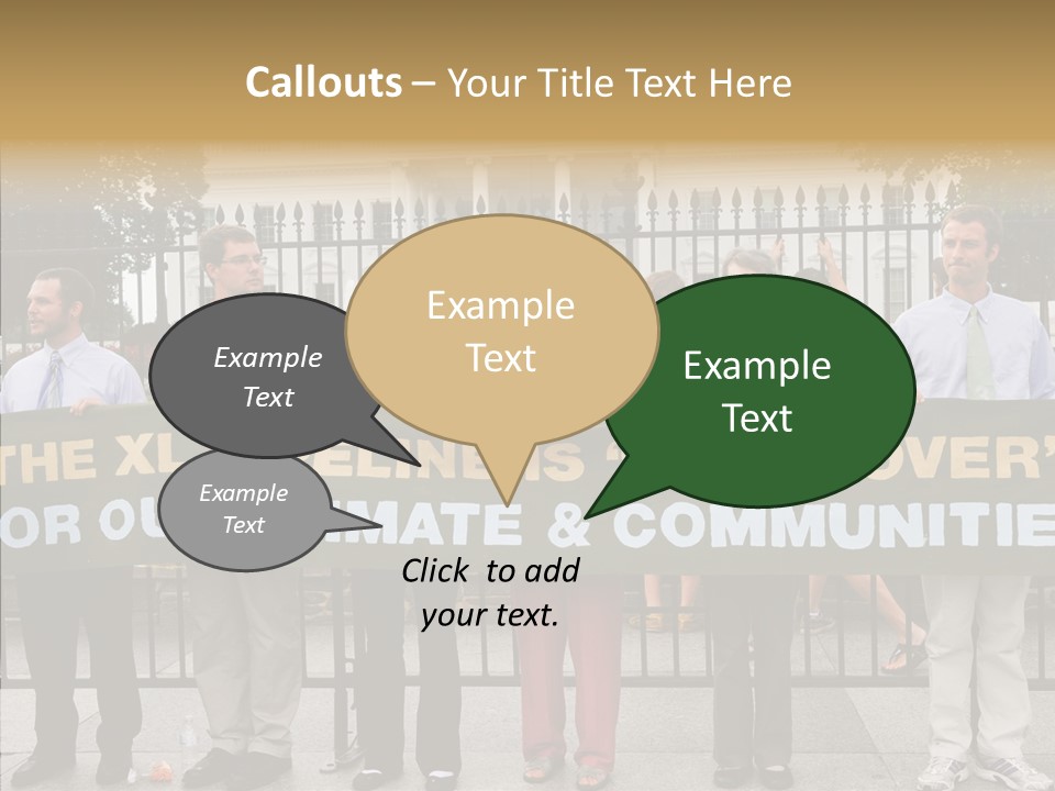 Disobedience District Demonstrator PowerPoint Template