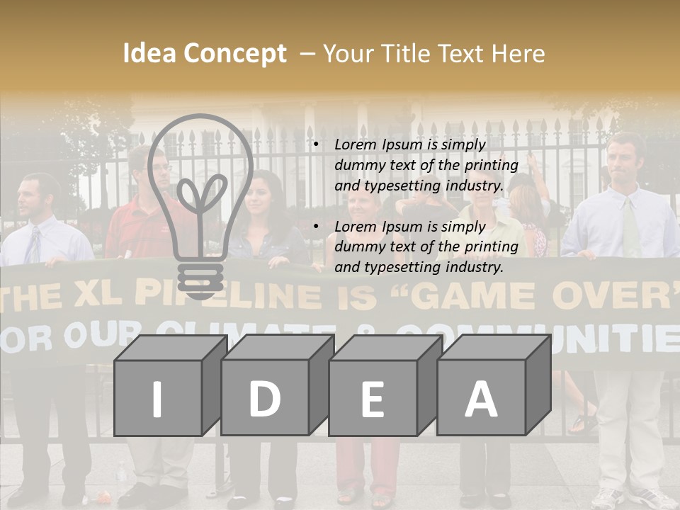 Disobedience District Demonstrator PowerPoint Template