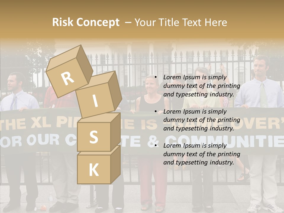 Disobedience District Demonstrator PowerPoint Template