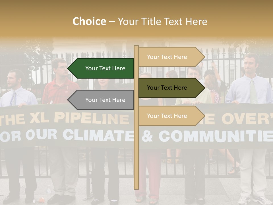Disobedience District Demonstrator PowerPoint Template
