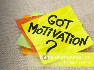 Yellow Reminder Sticky Note PowerPoint Template