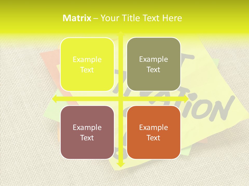 Yellow Reminder Sticky Note PowerPoint Template
