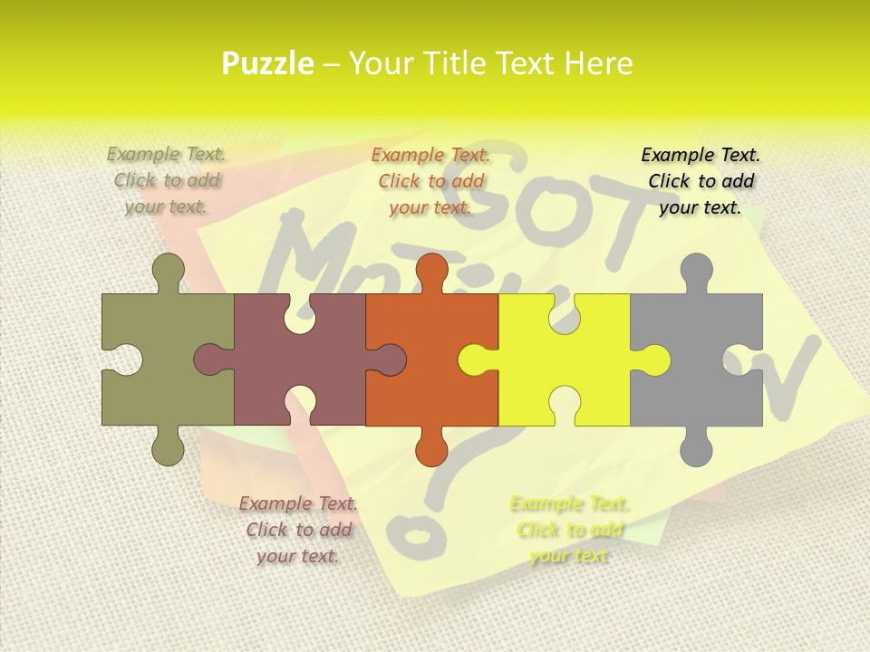 Yellow Reminder Sticky Note PowerPoint Template