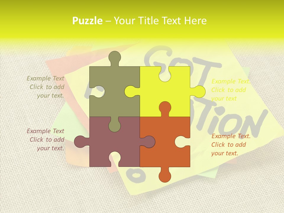 Yellow Reminder Sticky Note PowerPoint Template