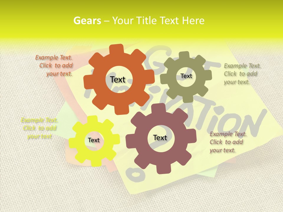Yellow Reminder Sticky Note PowerPoint Template