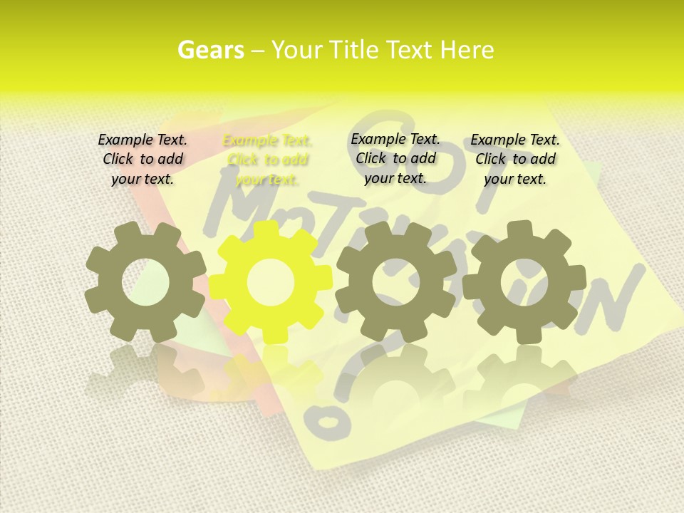 Yellow Reminder Sticky Note PowerPoint Template