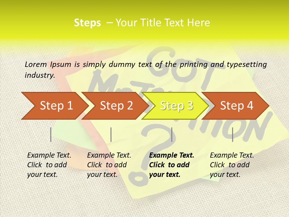 Yellow Reminder Sticky Note PowerPoint Template