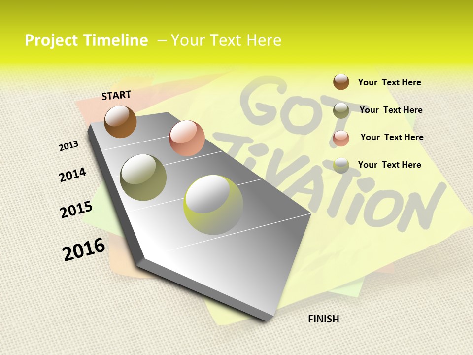 Yellow Reminder Sticky Note PowerPoint Template