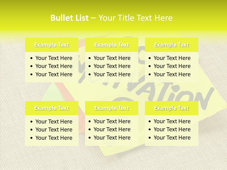Yellow Reminder Sticky Note PowerPoint Template