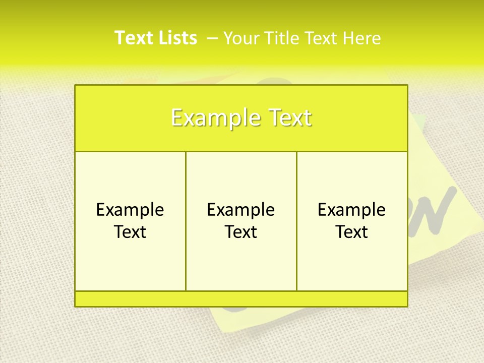 Yellow Reminder Sticky Note PowerPoint Template
