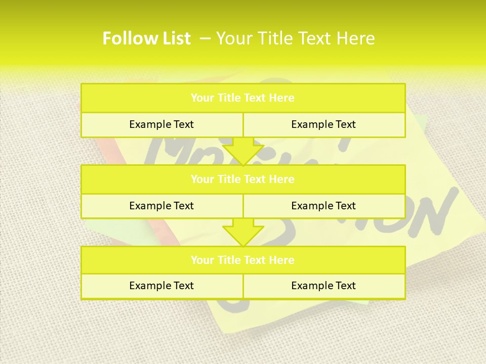 Yellow Reminder Sticky Note PowerPoint Template