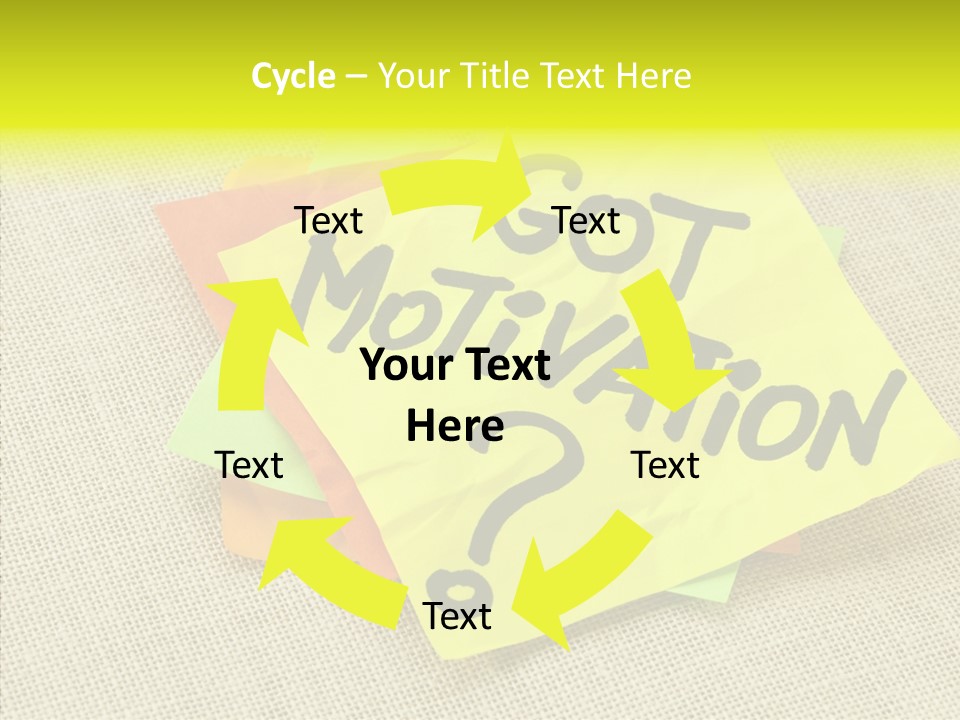 Yellow Reminder Sticky Note PowerPoint Template