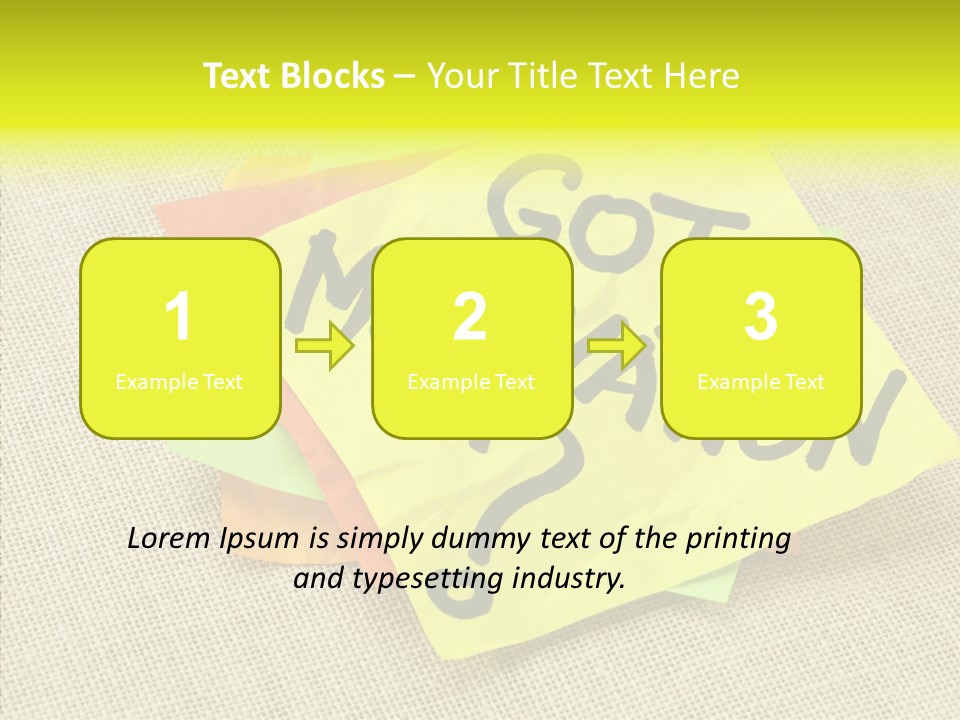 Yellow Reminder Sticky Note PowerPoint Template