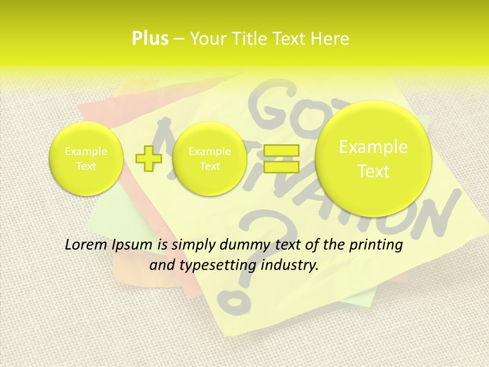 Yellow Reminder Sticky Note PowerPoint Template