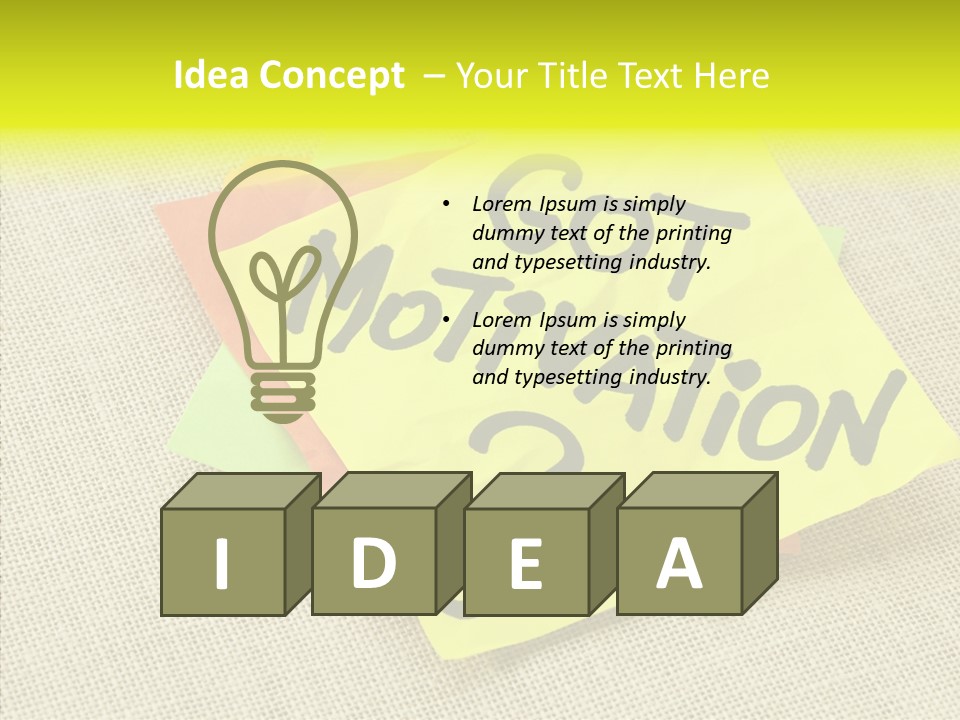 Yellow Reminder Sticky Note PowerPoint Template