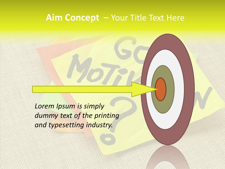 Yellow Reminder Sticky Note PowerPoint Template