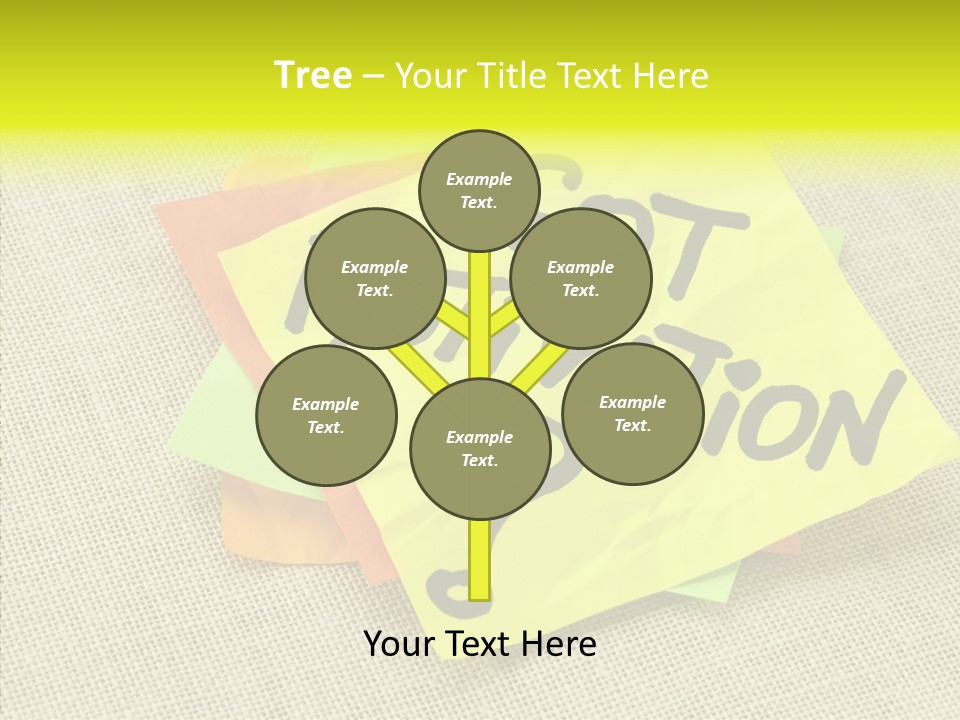 Yellow Reminder Sticky Note PowerPoint Template