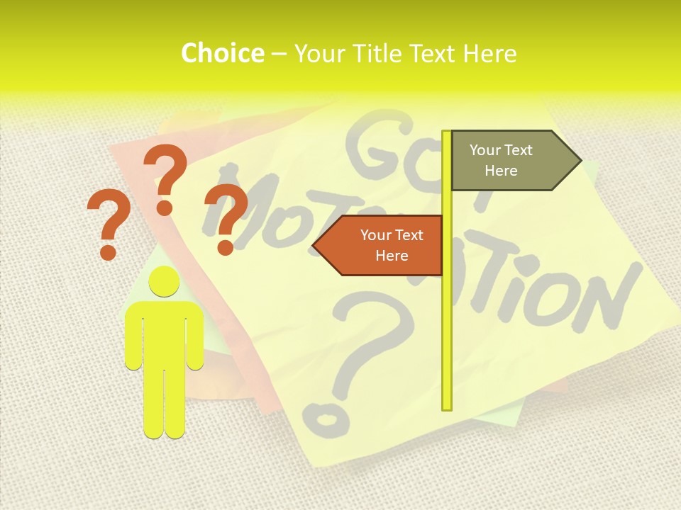 Yellow Reminder Sticky Note PowerPoint Template