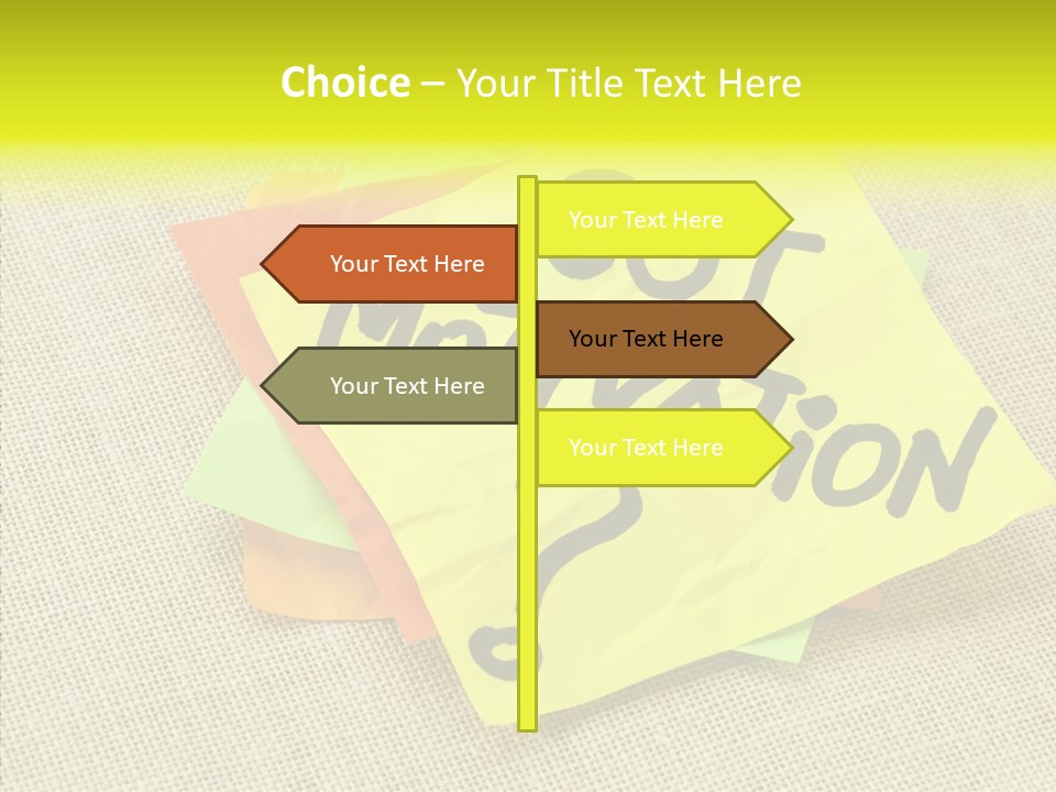 Yellow Reminder Sticky Note PowerPoint Template