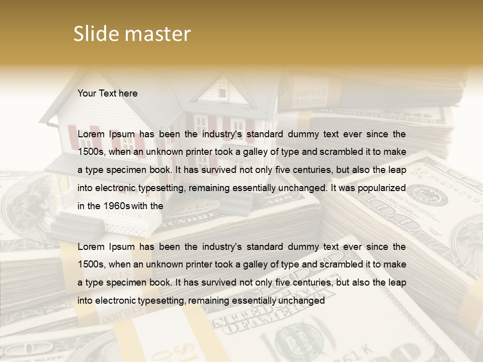 Hundred Purchasing Horizontal PowerPoint Template