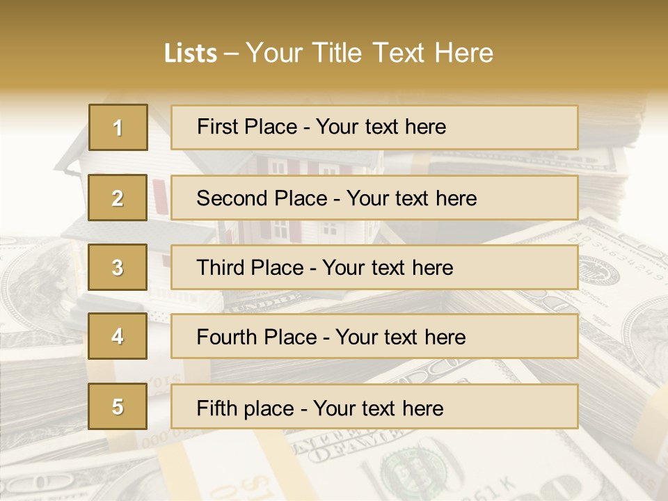Hundred Purchasing Horizontal PowerPoint Template