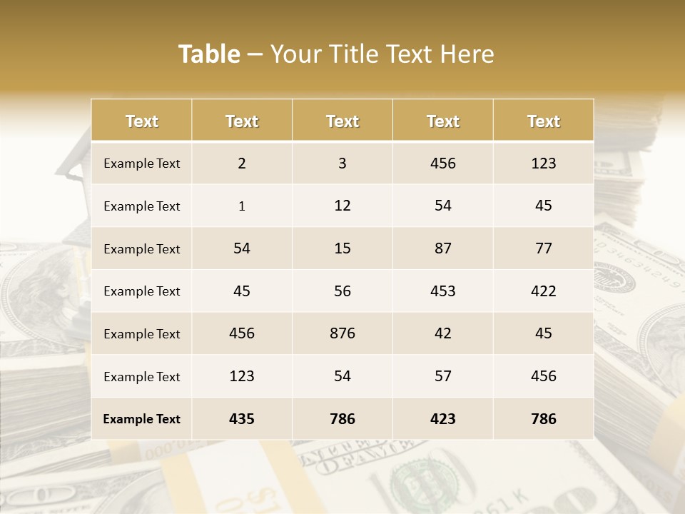 Hundred Purchasing Horizontal PowerPoint Template