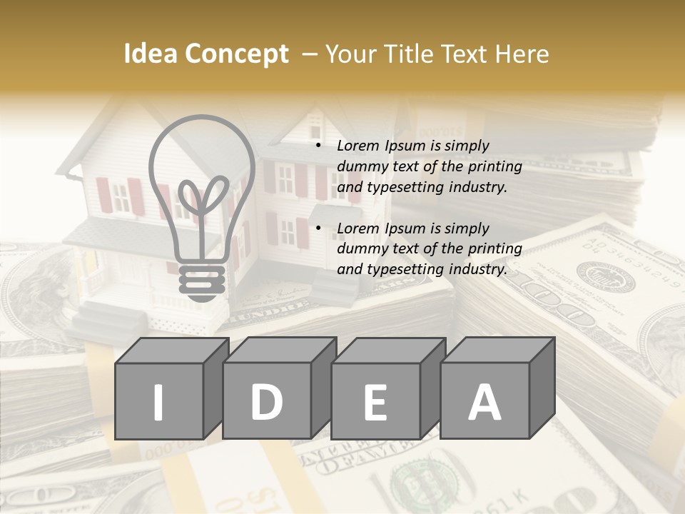 Hundred Purchasing Horizontal PowerPoint Template