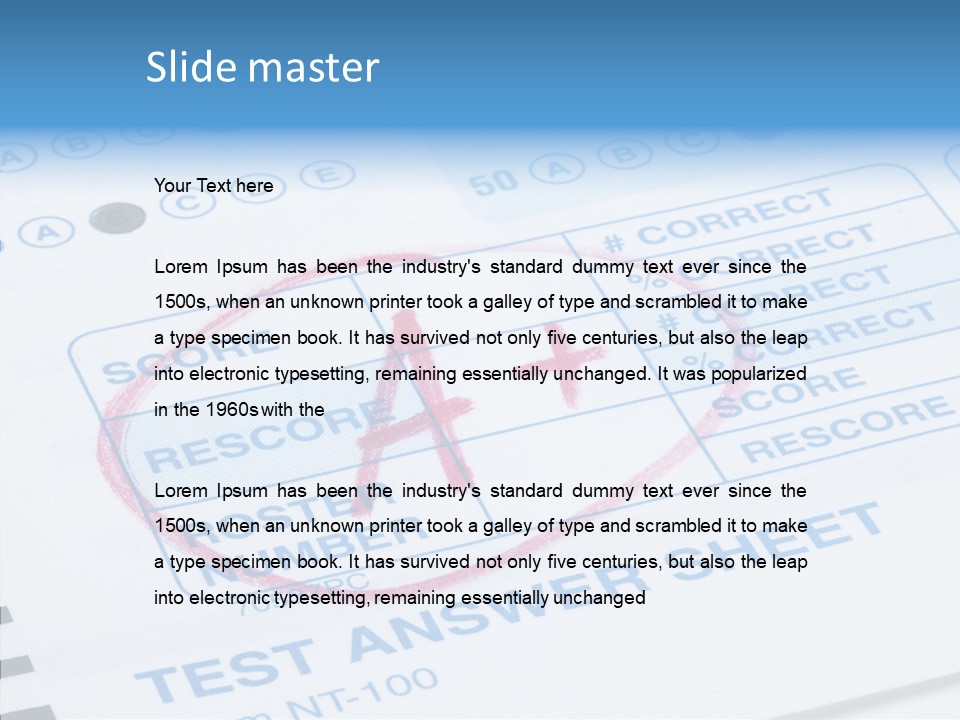 Grade Quiz Macro PowerPoint Template