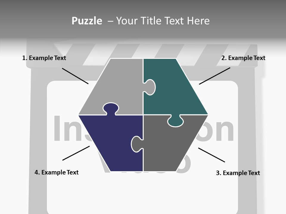 A Black And White Sign That Says Instruction Video PowerPoint Template