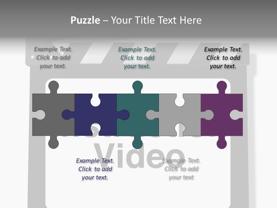 A Black And White Sign That Says Instruction Video PowerPoint Template