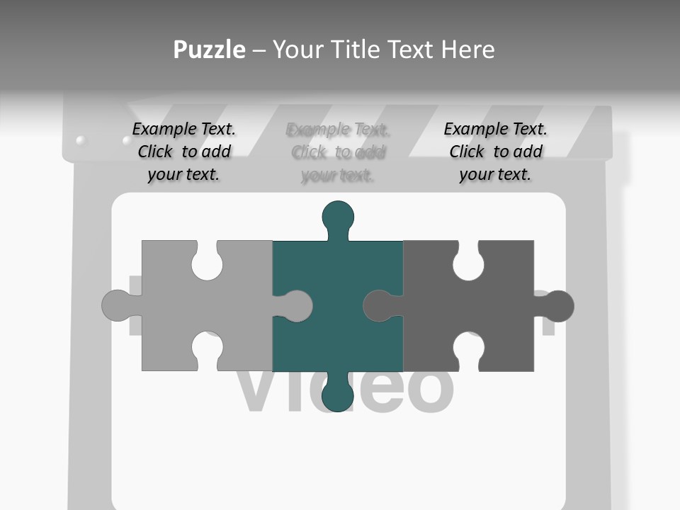 A Black And White Sign That Says Instruction Video PowerPoint Template