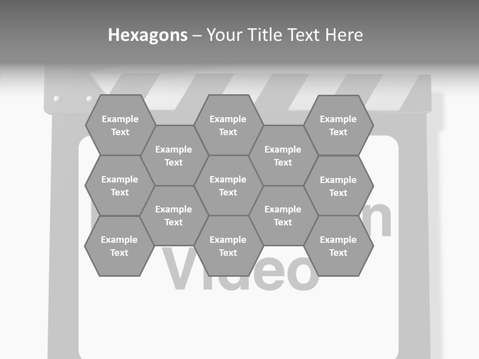 A Black And White Sign That Says Instruction Video PowerPoint Template