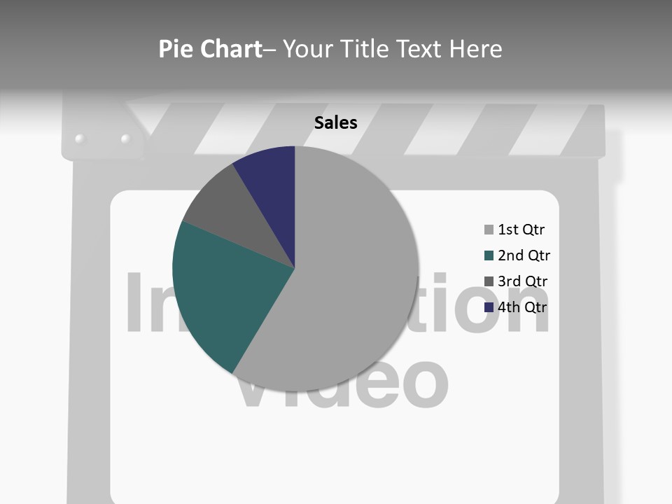 A Black And White Sign That Says Instruction Video PowerPoint Template
